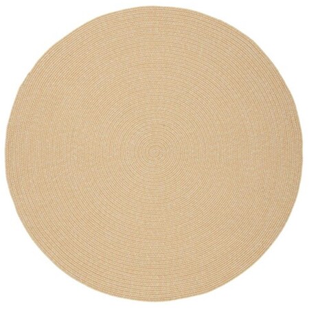 Safavieh 6 x 6 ft. Braided Contemporary Round Hand Woven Area Rug; Beige & Tan BRD315D-6R